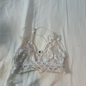 Free People White Lace Bralette Tank Top